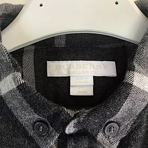 BURBERRY CHILDREN Boys Plaid Flannel Button Up/ 2